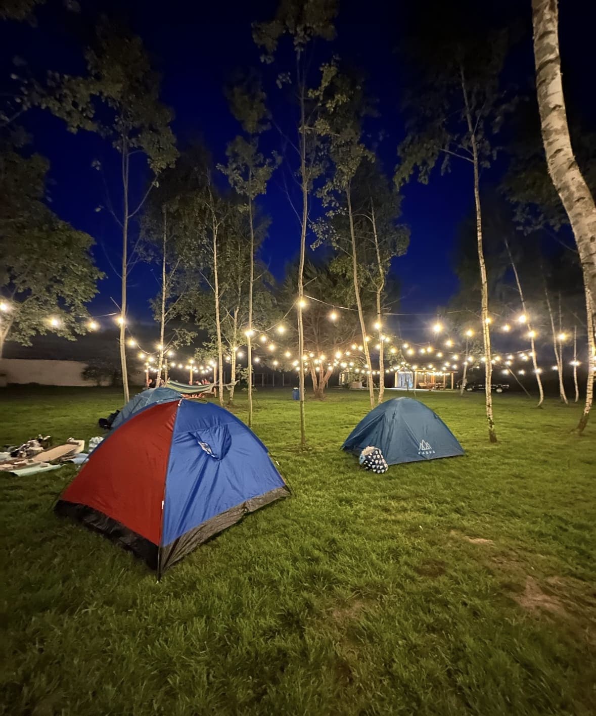 Namioty rozbite wśród brzóz nocą, Siedlisko Rawka Nowy Kawęczyn